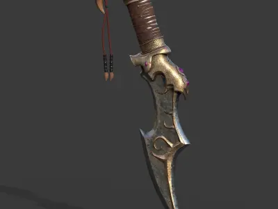 sword game ready Free low-poly 3D model