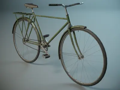 Old Bicycle PBR Low-poly 3D model