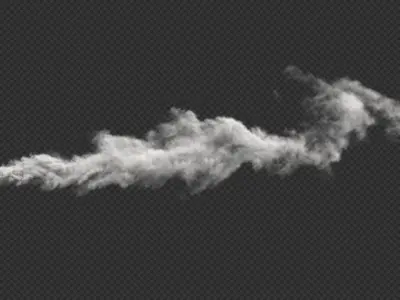 Blown Smokestack Clouds 3D model