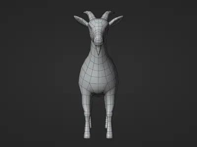 Goat - Stylized Low-poly 3D model