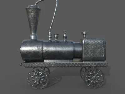 Old Toy Train 3D model