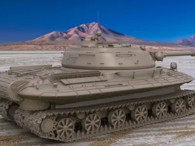 Tank Object 279 Clay Mental Ray  3D model