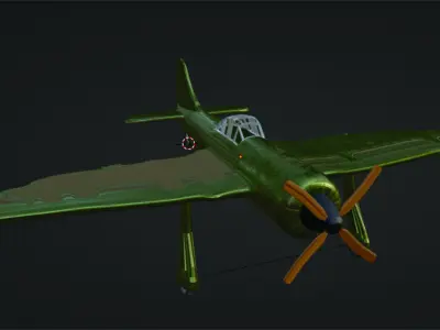 propeller plane Free low-poly 3D model