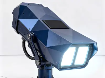 Realistic Sci-Fi Searchlight 3D Model Low-poly 3D model