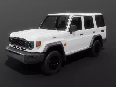 Toyota Land Cruiser J70 2025 - PBR - 3 LODs 3dsMax FBX Blender Low-poly 3D model