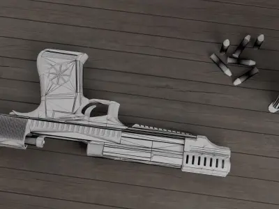 Handgun Morningstar Low-poly 3D model