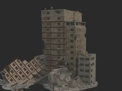 destruction  Low-poly 3D model