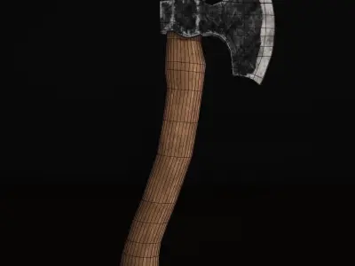 Ax lowpoly Model Low-poly 3D model