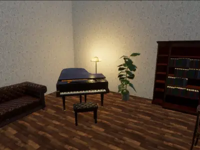 Vintage Victorian Interior Pack 1900-1930 Low-poly 3D model