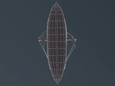 Viking longship low poly Low-poly 3D model