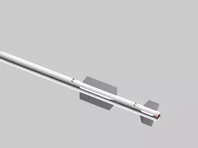 K-77M Radar guided missile Low-poly 3D model