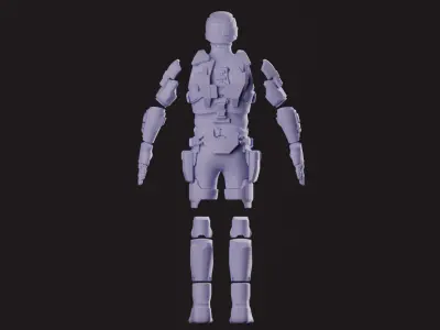 Futuristic Combat Exo-Suit Tactical Armor Concept Design 3D model