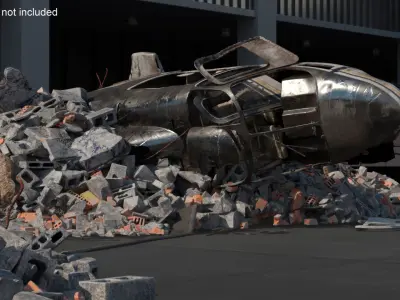 Helicopter Debris 3D model