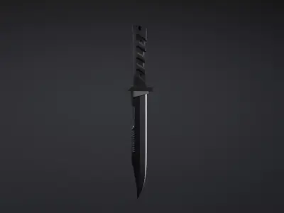 Tactical Knife Low-poly 3D model