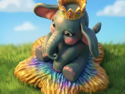 Royal Elephant 3D 3D print model