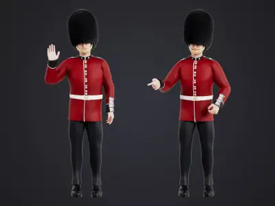 British honour guard Low-poly 3D model