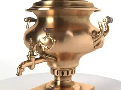 Samovar russian coffee pot - russian coffee pot Free 3D model