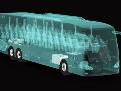 Bus X-ray 3D model