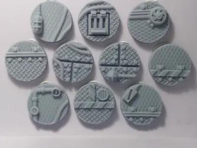Industrial bases - 28mm 3D print model