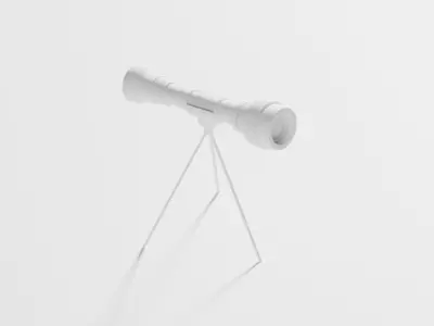 Low-Poly Cartoony Classic Telescope Free 3D model