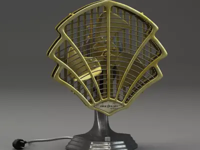 Art Deco Desk 1920s 3D model