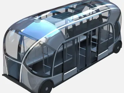 Self-driving city bus 3D Model Pack buy