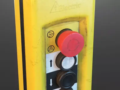 Pendant Push Button PBR 3D model