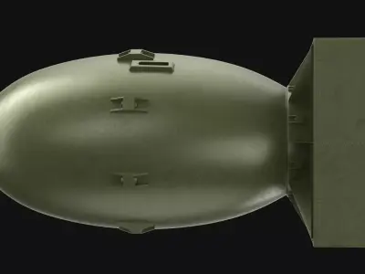 Atomic Bomb Fat Man Green PBR 3D model