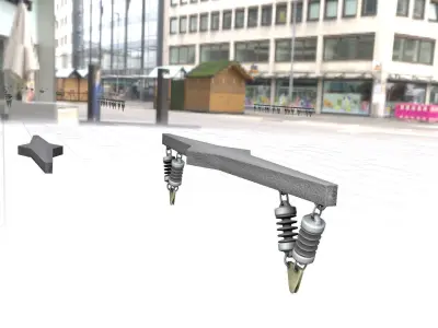 Electricity Poles Insulators 10 - Object 114 Low-poly 3D model