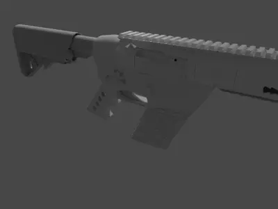 AR-25 sci fi rifle 3D model