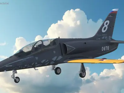 Czech Aero L-39 Skyfox Trainer Jet 3D model