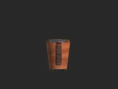 Antique Wooden Mug Low-poly 3D model