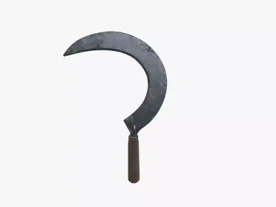 Medieval Sickle Low-poly 3D model