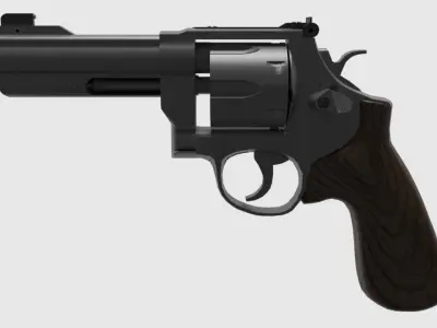 revolver 625 Low-poly 3D model