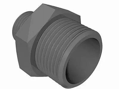 PVC Reducing Nipples - BSP Male x BSP Male Free 3D model