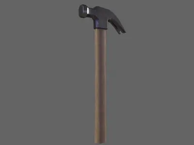 PBR Hammer Low-poly 3D model