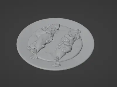3D Food Fish Balado With Rig 3D model