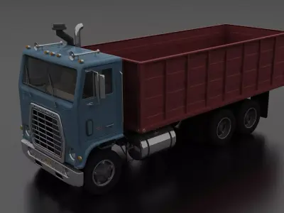 W-Series WT-9000 Grain Truck 1974 Low-poly 3D model
