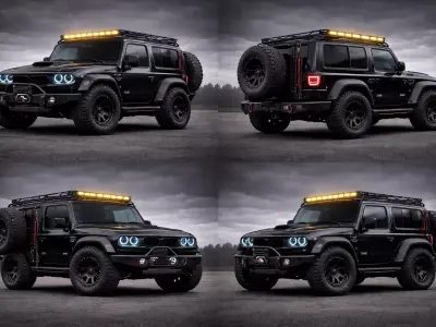 Futuristic OffRoad SUV Concept Car High Quality 3D Vehicle Model 3D model