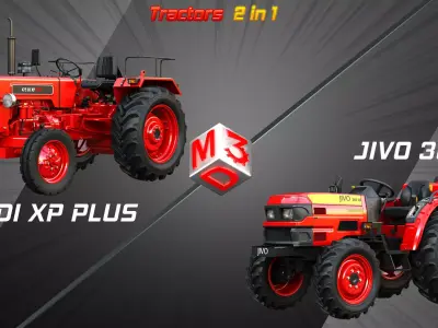 475 DI XP PLUS  - JIVO 365DI  - Tractors  2 in 1 3D Model Pack