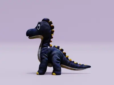 Dinosaur Plush Toy Free low-poly 3D model