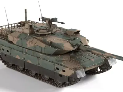 Type 10 Hitomaru MBT Free low-poly 3D model