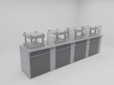 Hydraulic Rubber Sole Hot Press Machine 3D model
