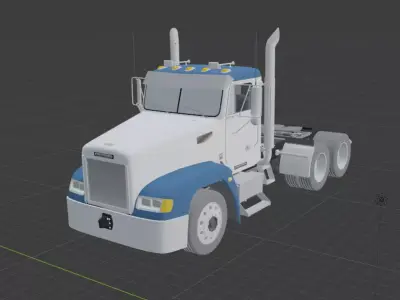 1997 Freightliner FLD 120 Day Cab 3D print model