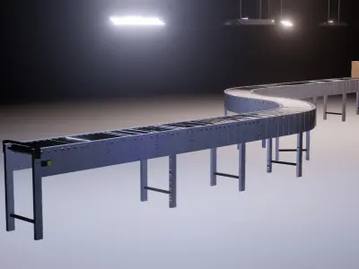 Industrial Conveyer Roller 3D model