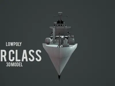 Lowpoly Aor Class Ship Low-poly 3D model