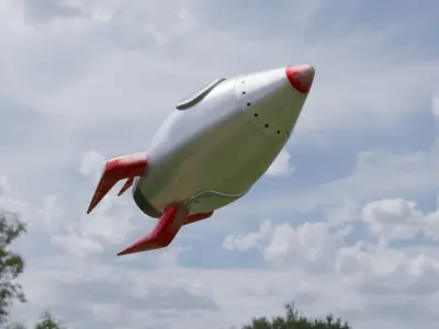 Spaceship Cartoon Low-poly 3D model by me-emre-ugur