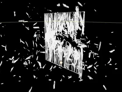 Wood Crack Slide 02 Low-poly 3D model