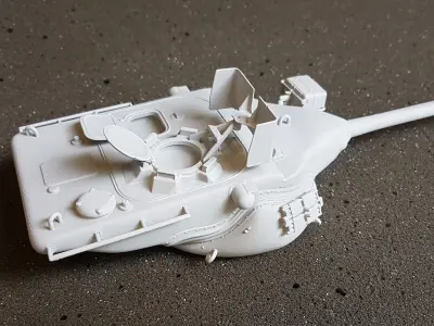 Scale T57 tank turret only 3D model