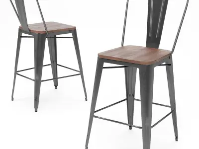 Bar Table and Stool Sets 05 3D model